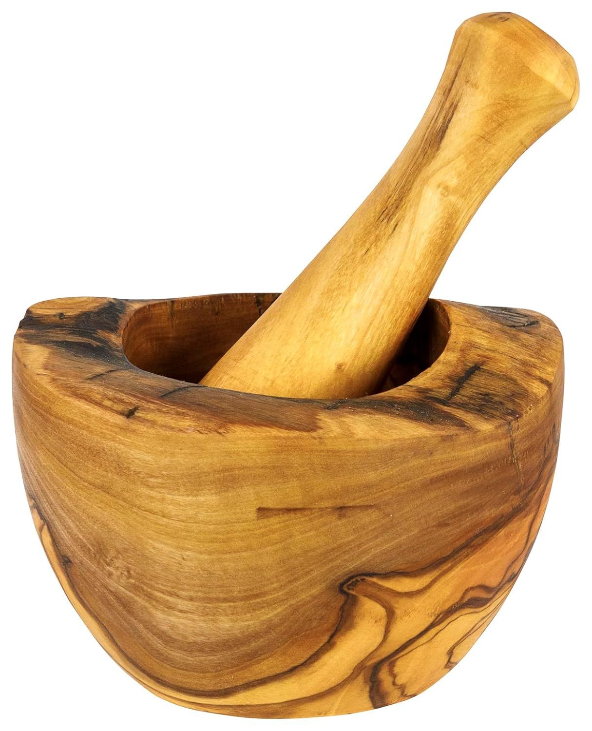 Olive Wood Rustic Mortar and Pestle - JM Variety Store
